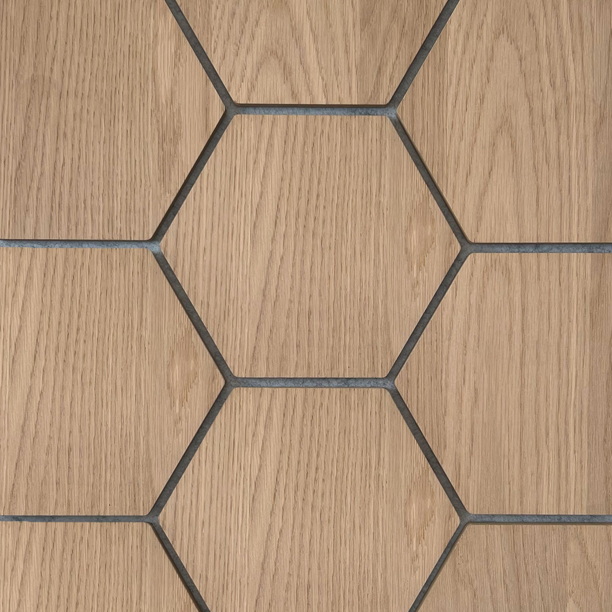 Hexagon Panel Natural Oak with Grey Felt 81 cm | Acoustic | Wall Decor