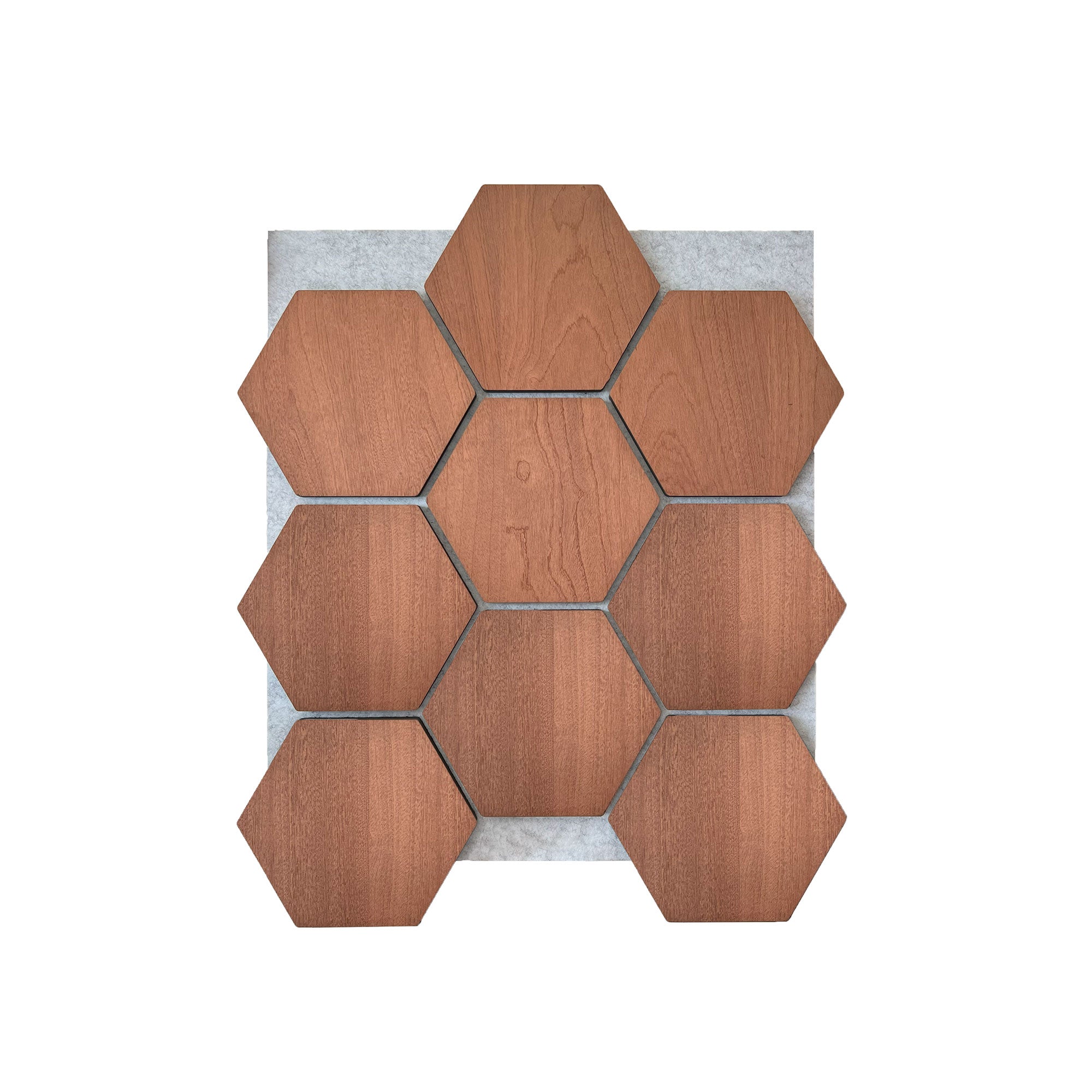 Hexagon Panel Smoked Oak with Grey Felt 81 cm | Acoustic | Wall Decor