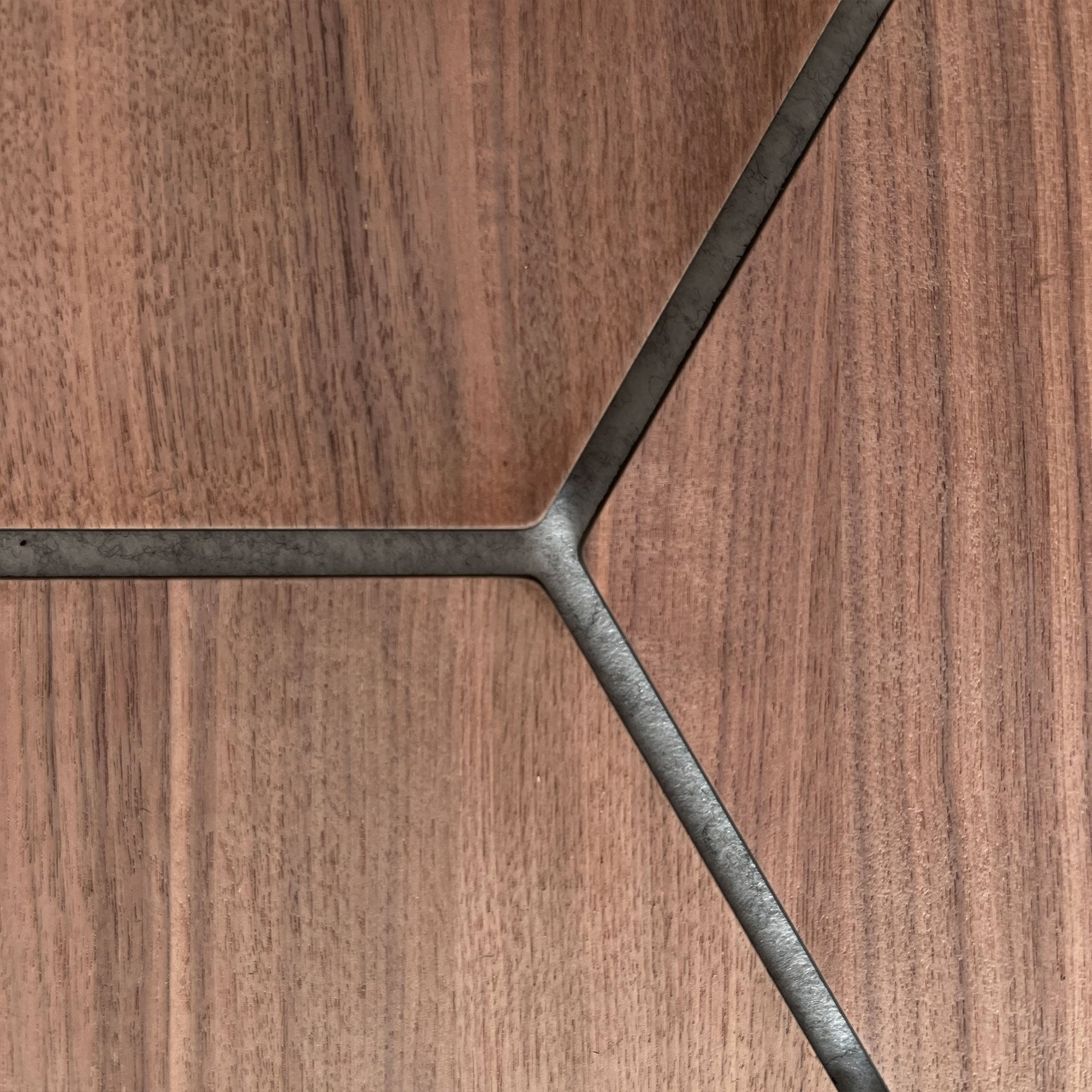 Hexagon Panel Walnut with Grey Felt 81 cm | Acoustic | Wall Decor
