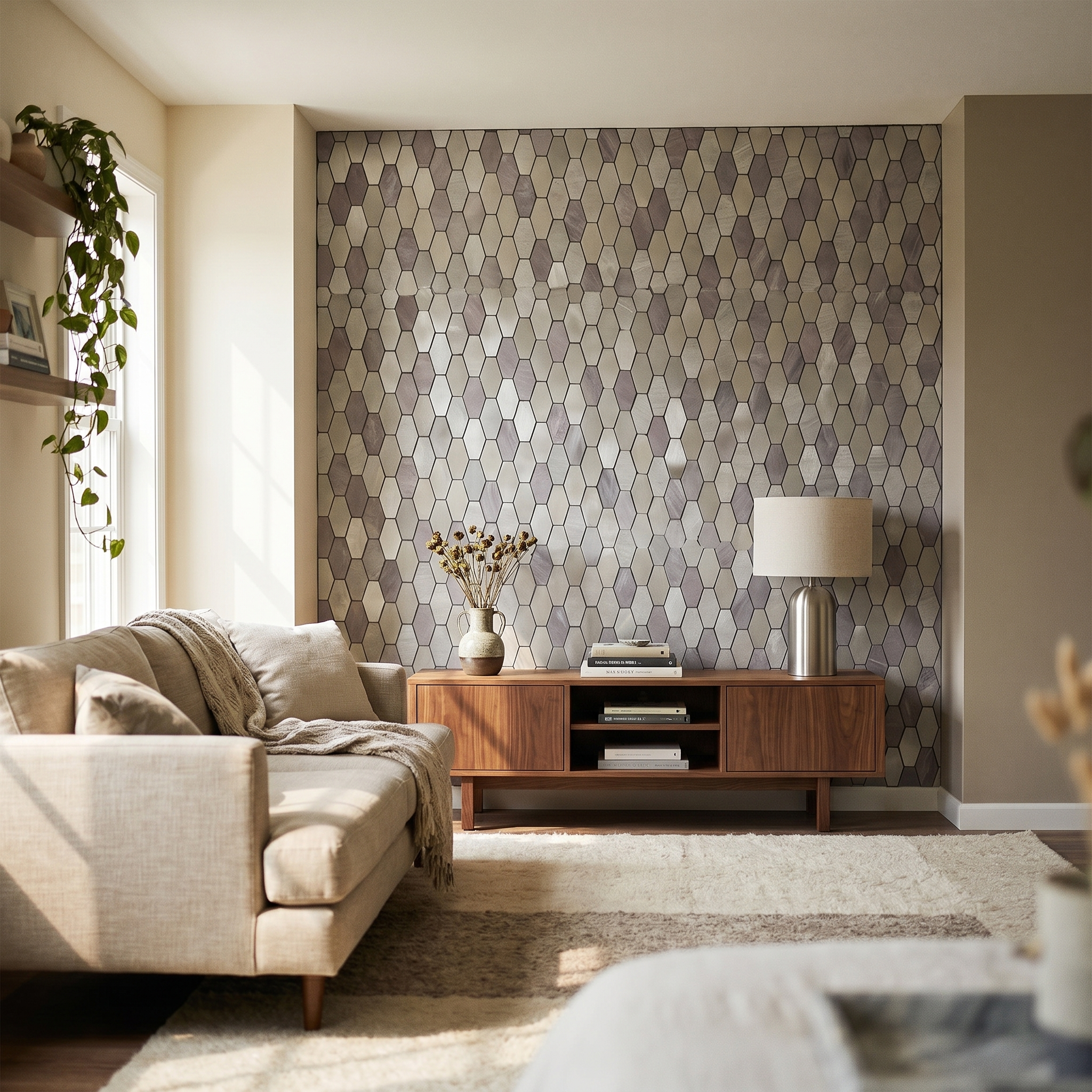 Picket Gray Peel & Stick Splashback | 30×30 cm | Self-Adhesive Mosaic Tile