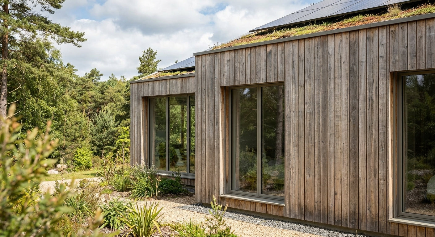 Timber cladding for eco-build and passivhaus exteriors