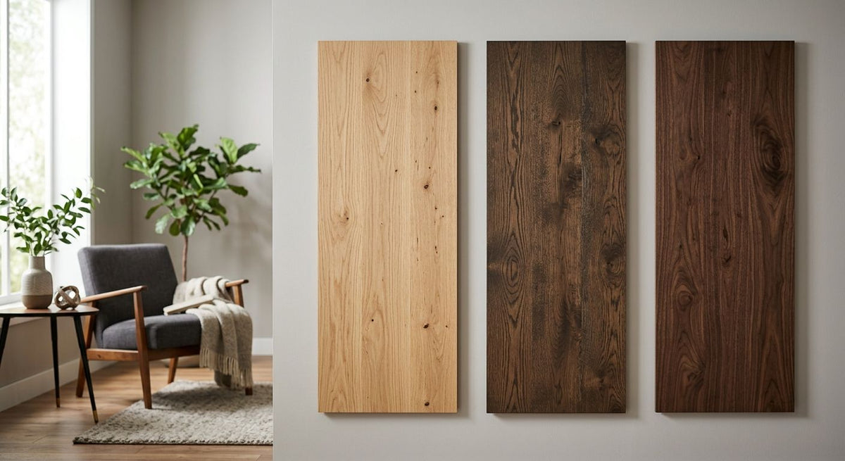 Best wall panel finishes: natural oak vs smoked oak vs walnut