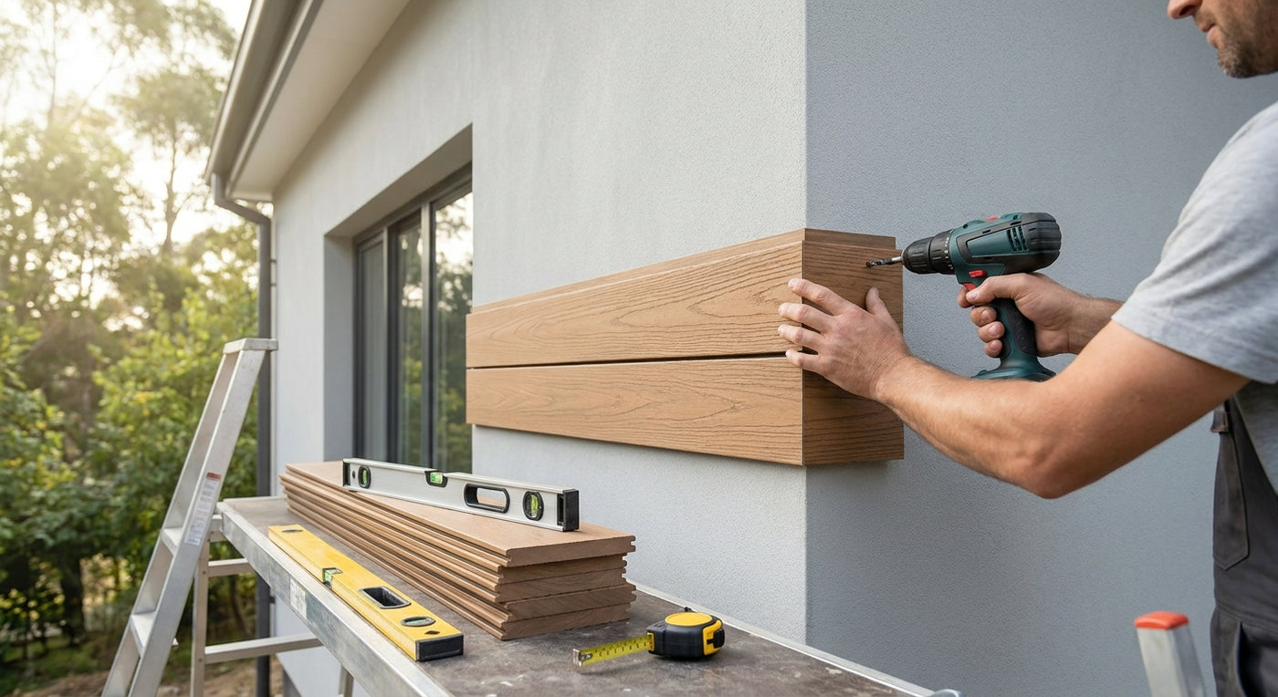 How to install exterior cladding on a rendered wall