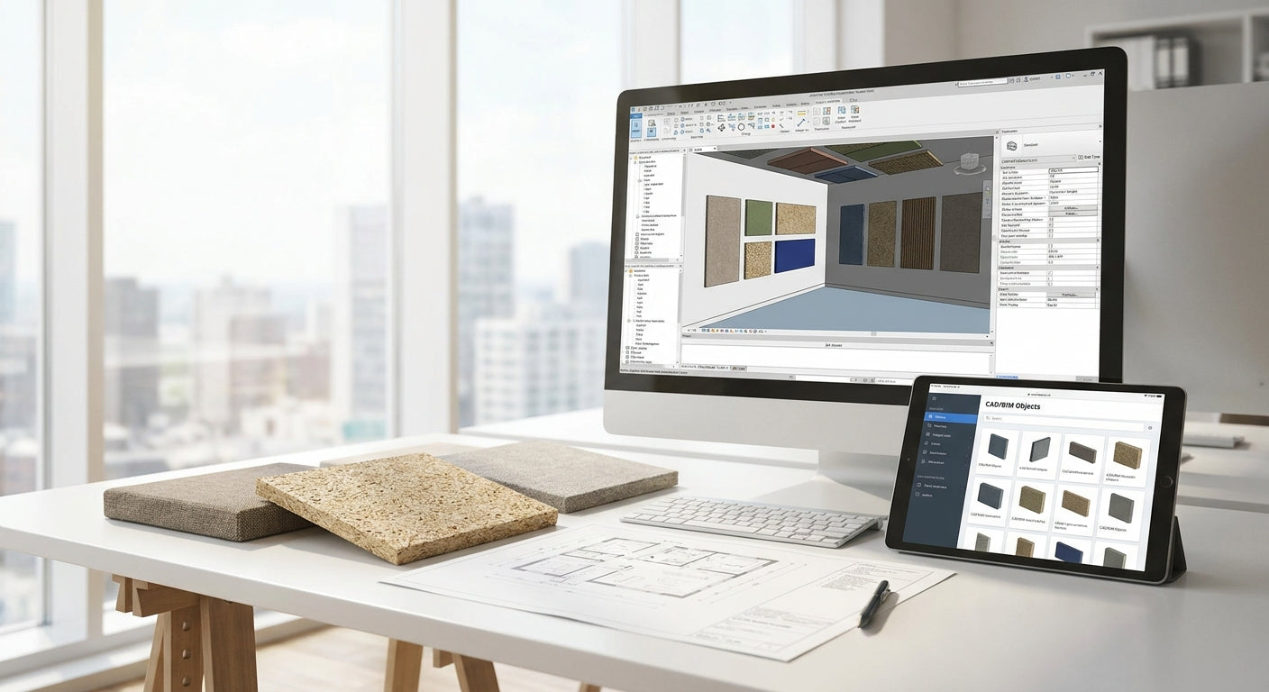 How to get CAD and BIM drawings for acoustic wall panels