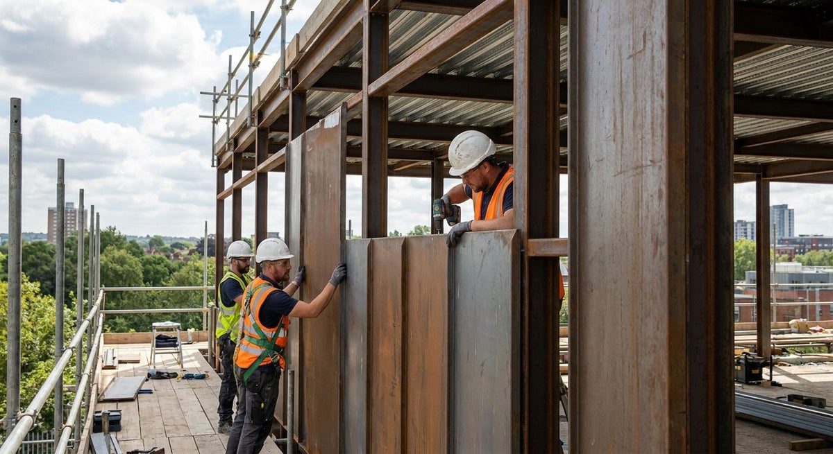 How to fix cladding to steel frames