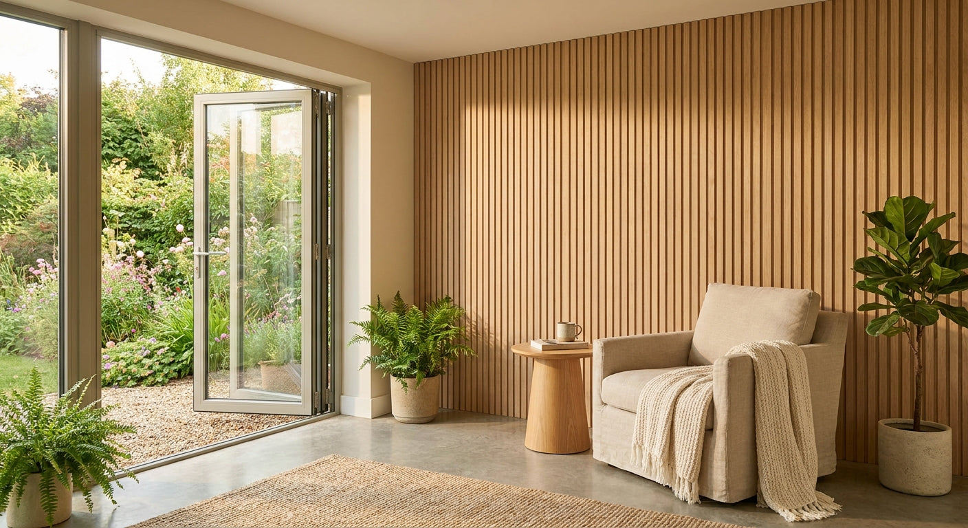 Wall panels for garden room interior walls