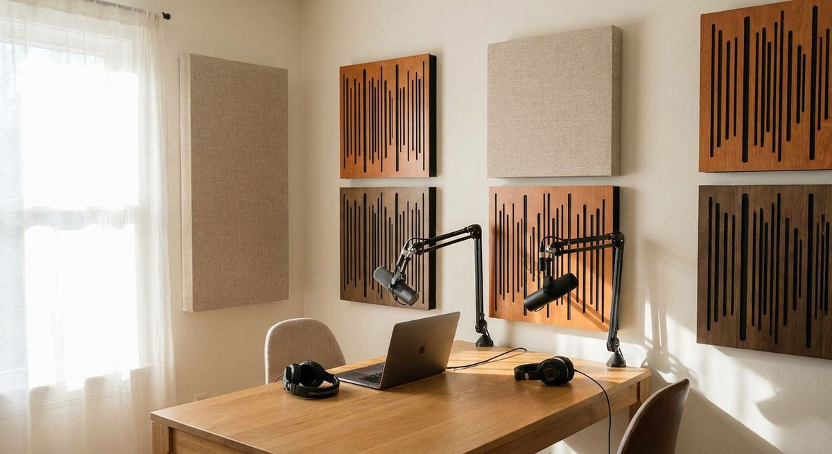 Acoustic panels for podcast recording