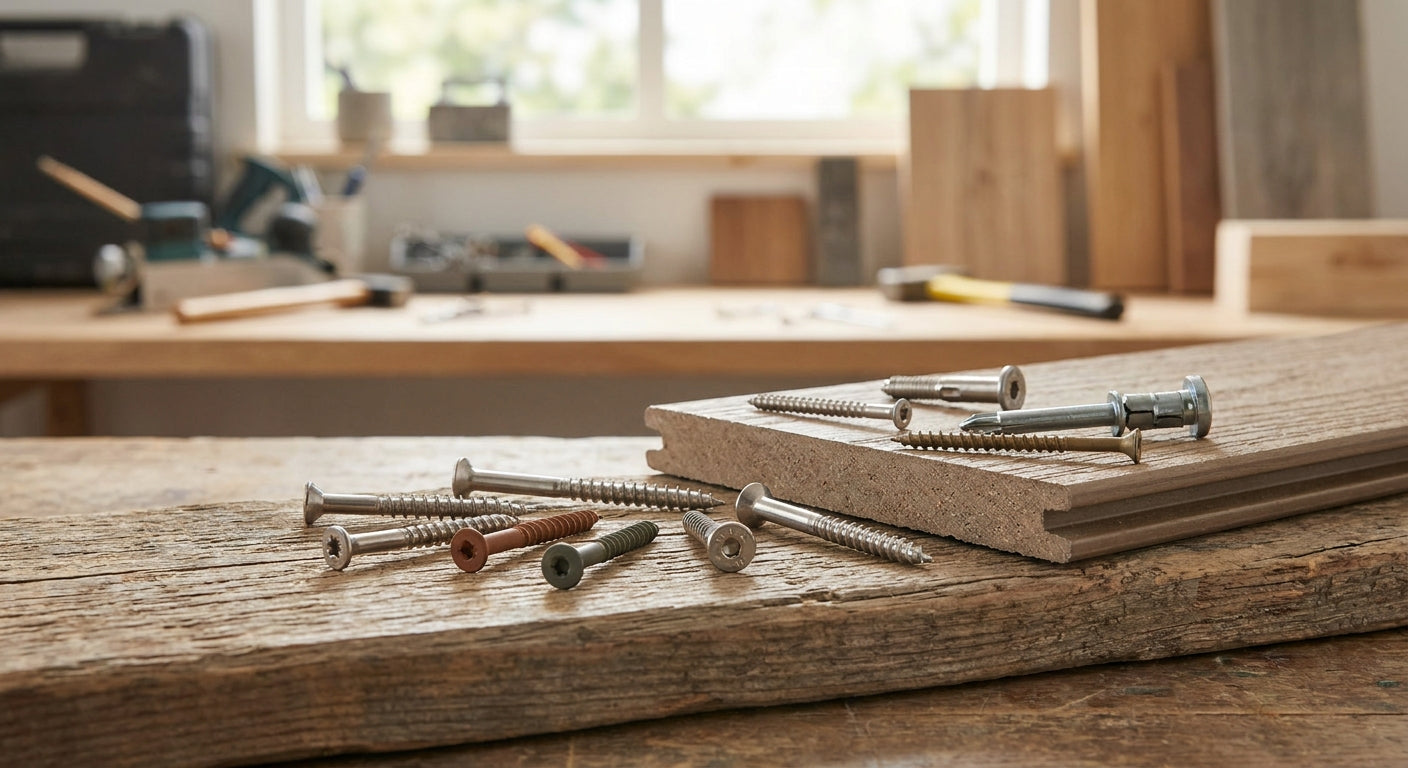 Screws and fixings for exterior wall cladding panels
