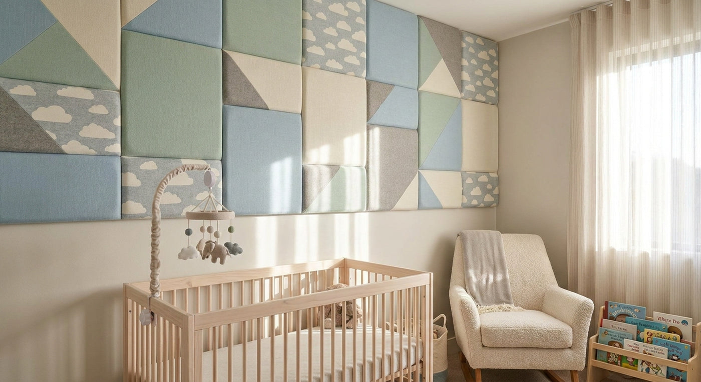 Acoustic panels for nursery and baby room walls