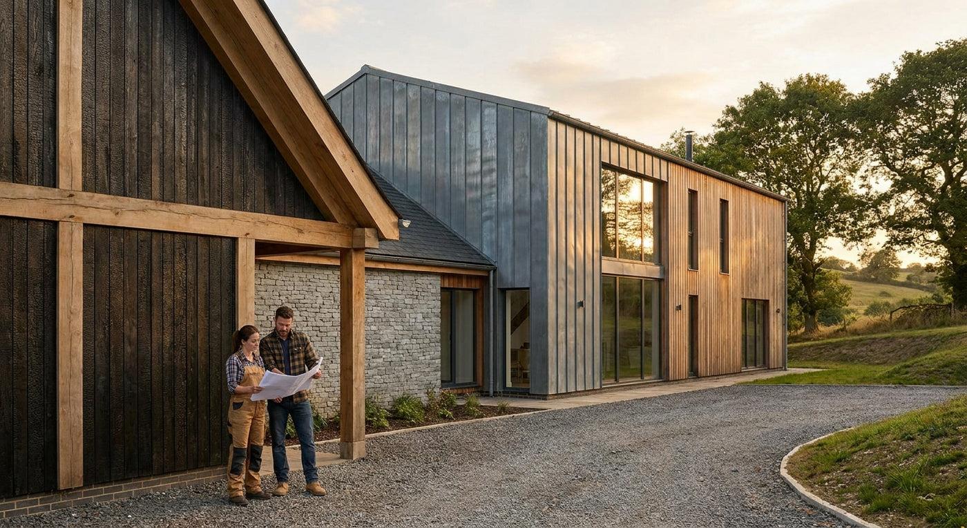 Exterior wall cladding for self-build homes