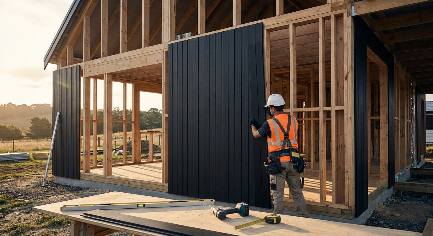 How to fit black exterior cladding on a timber frame