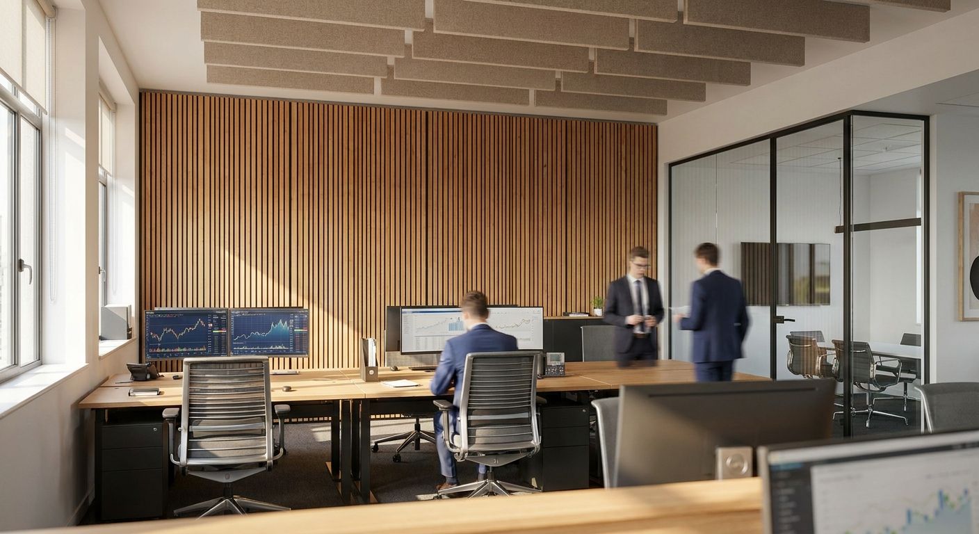 Acoustic wood panels for accountancy firm offices