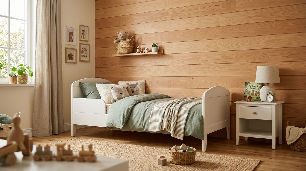 Beech wall panels for children's bedroom walls