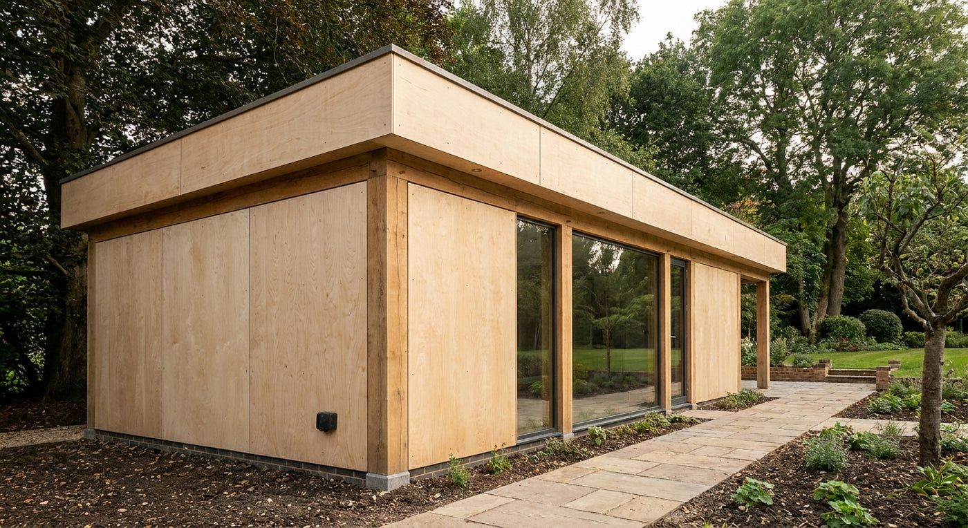 Birch cladding panels for timber frame outbuildings