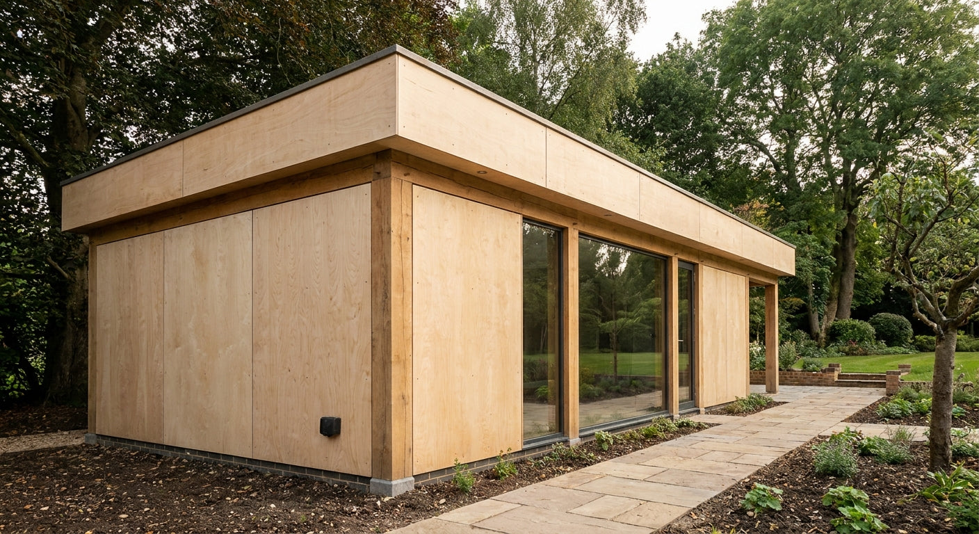 Birch cladding panels for timber frame outbuildings