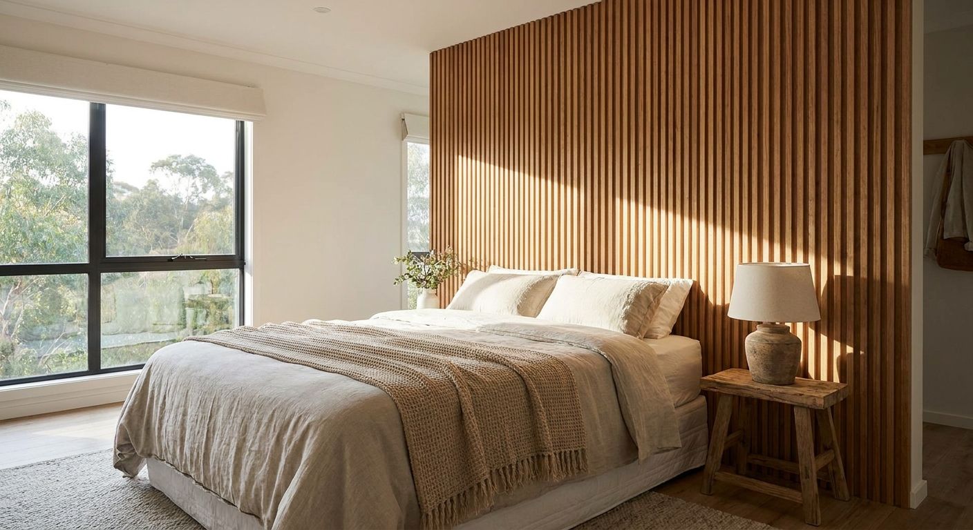 Wooden wall panels for bedrooms