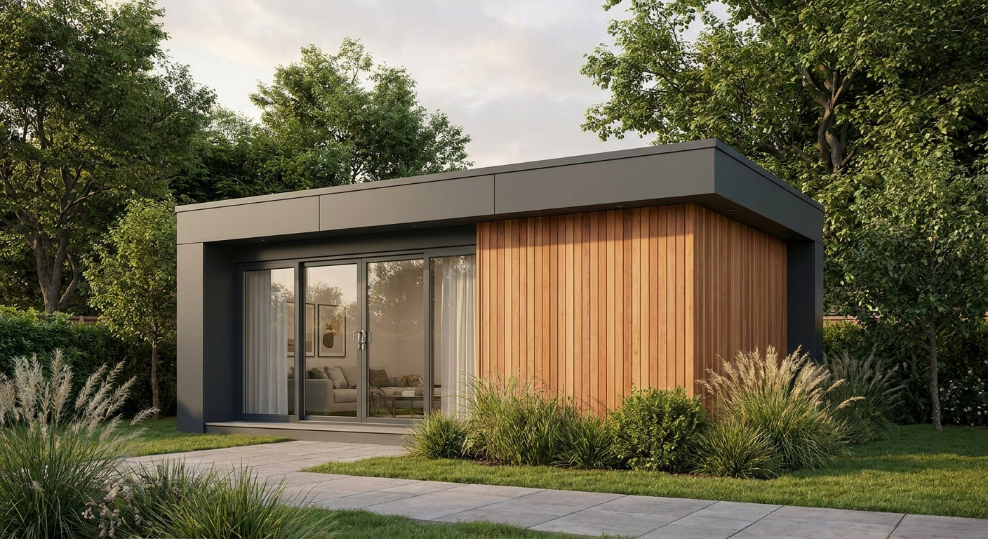 Best exterior cladding for flat-roof garden room rooflines