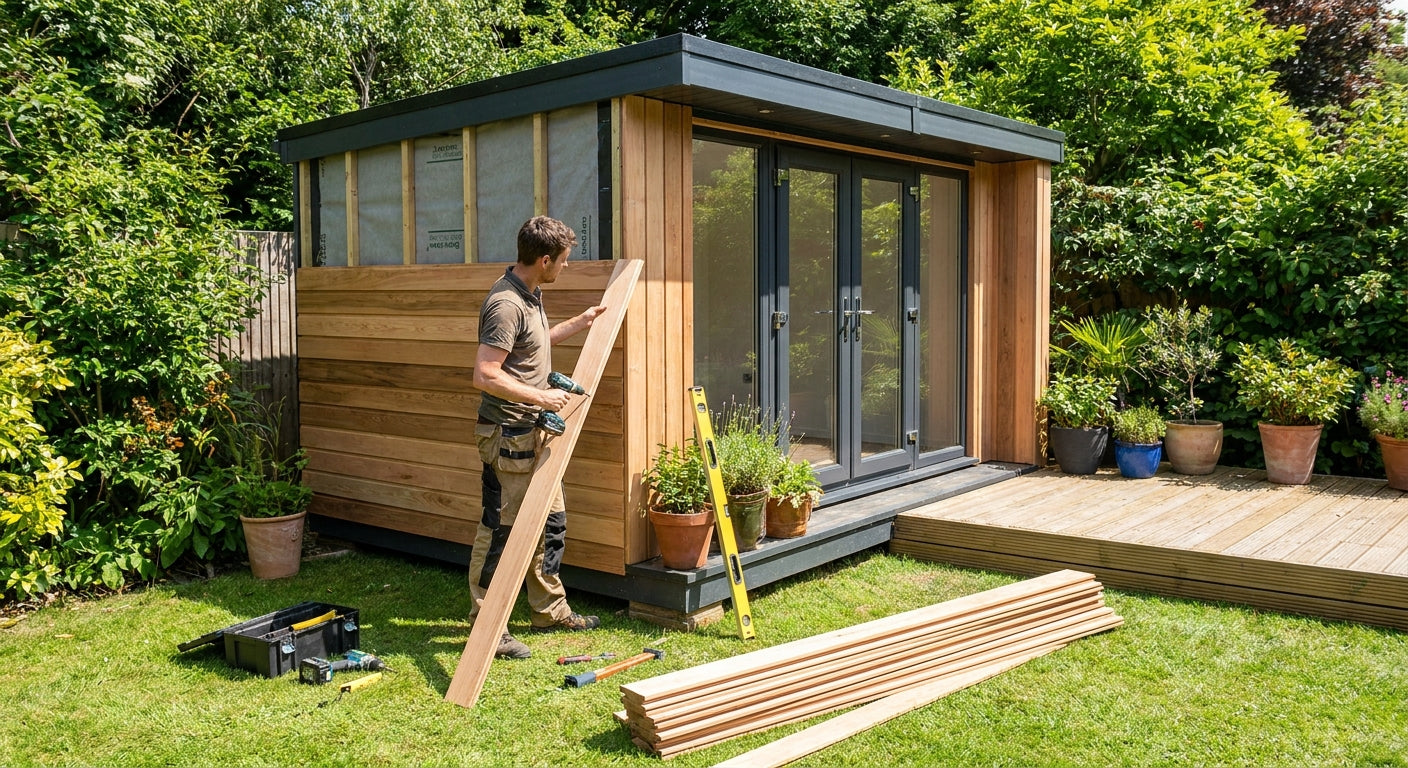 How to add cladding to a flat-pack garden office kit
