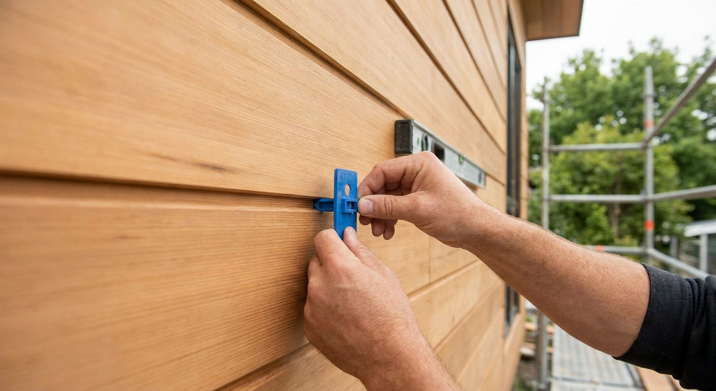 How to achieve an even gap when fitting cladding boards
