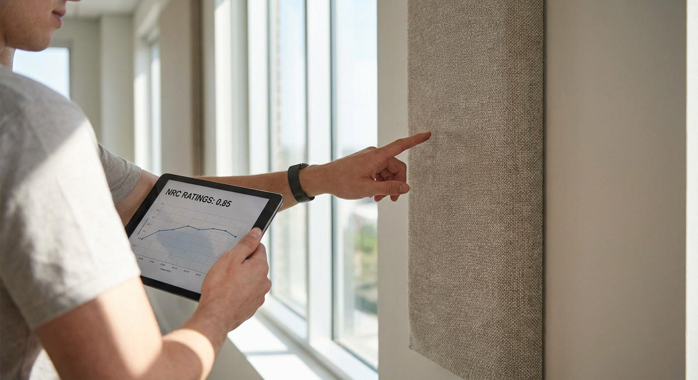 How to read NRC sound absorption ratings on acoustic panels