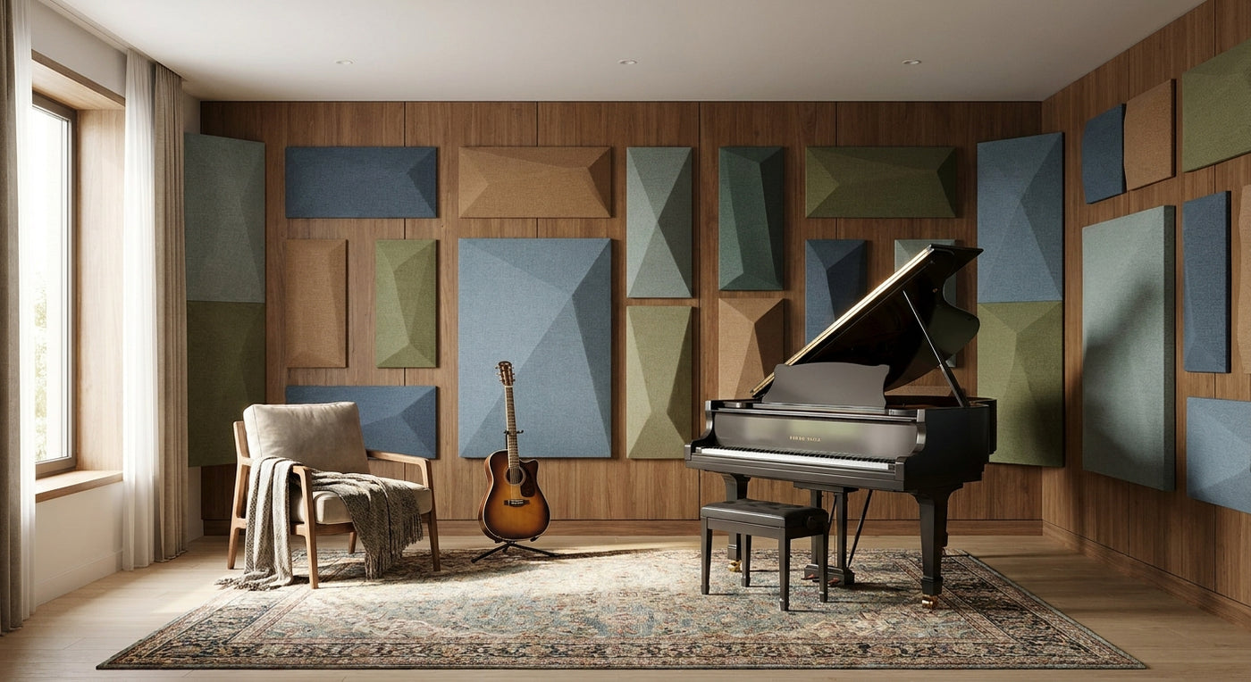 Acoustic panels for music room walls