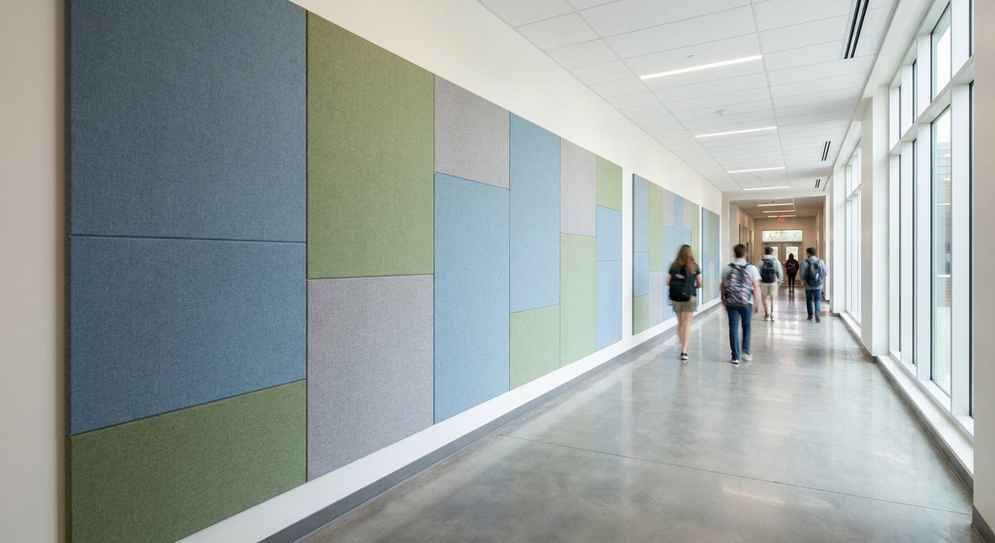 Acoustic panels for school corridor walls