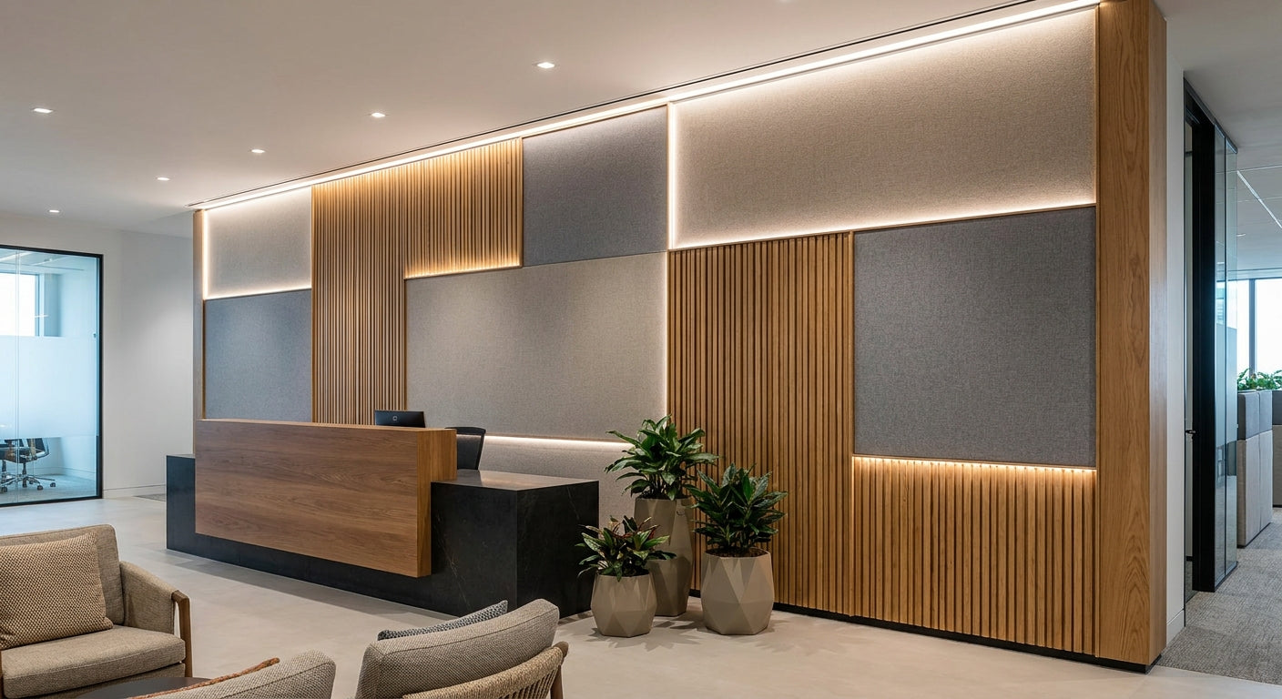 Wall panels for office reception areas
