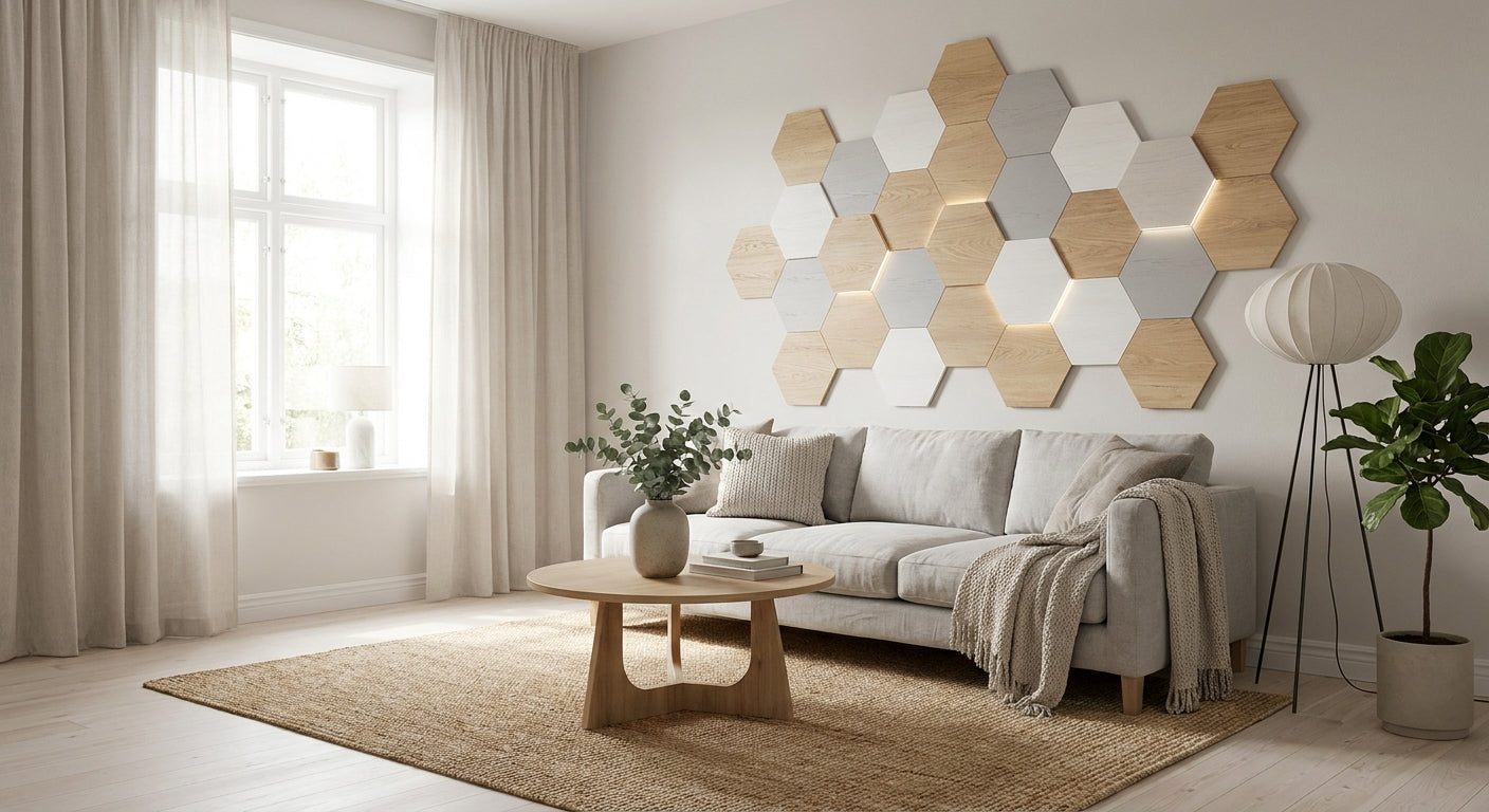 Best hexagon wall panels for Scandinavian interiors