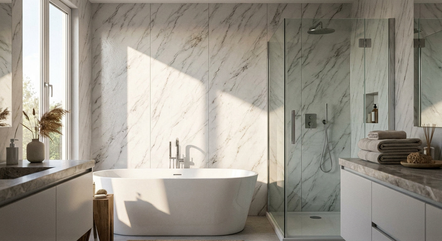 PVC wall panels for bathroom renovations