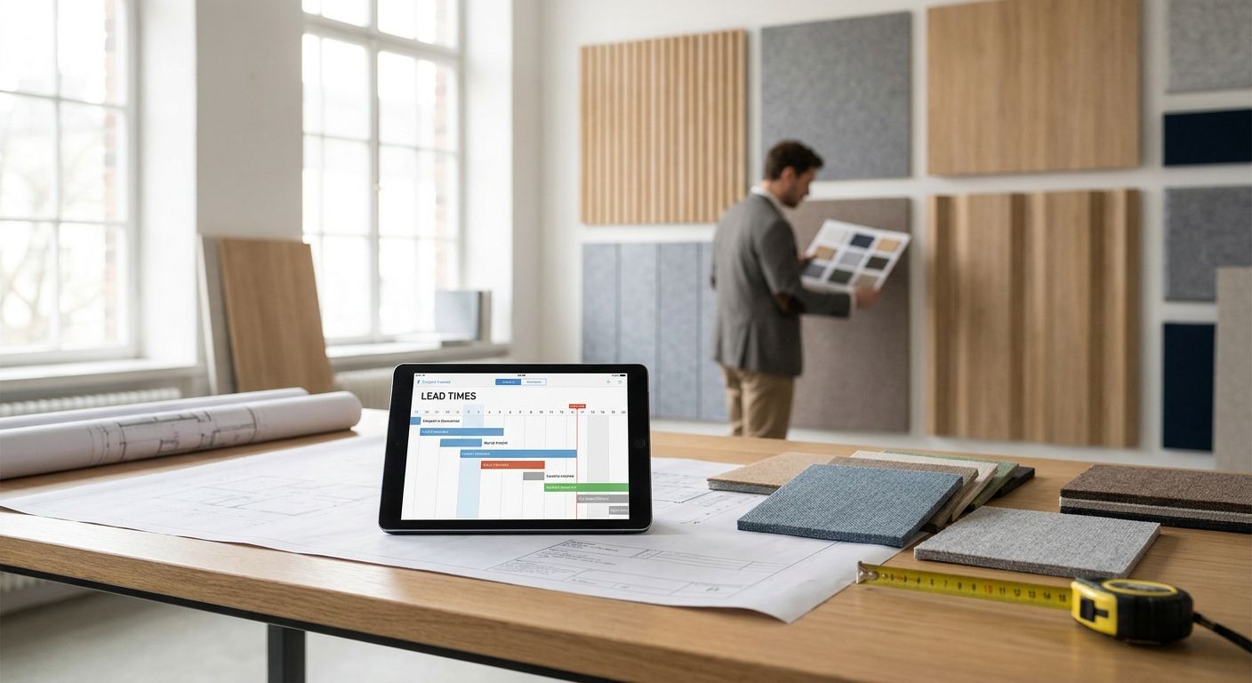How to plan lead times for an acoustic wall panel project