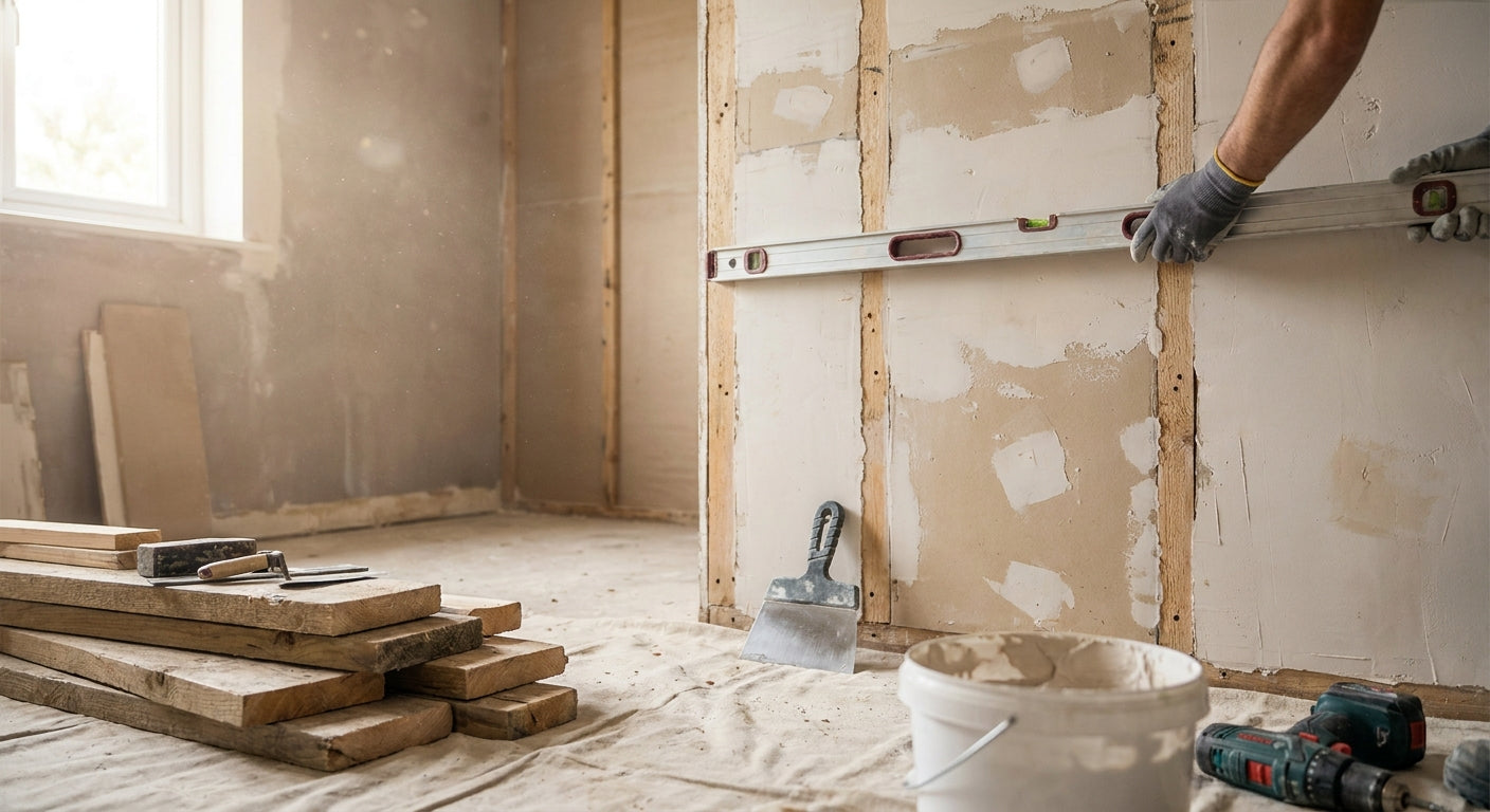 How to level a wall before fitting wood panels