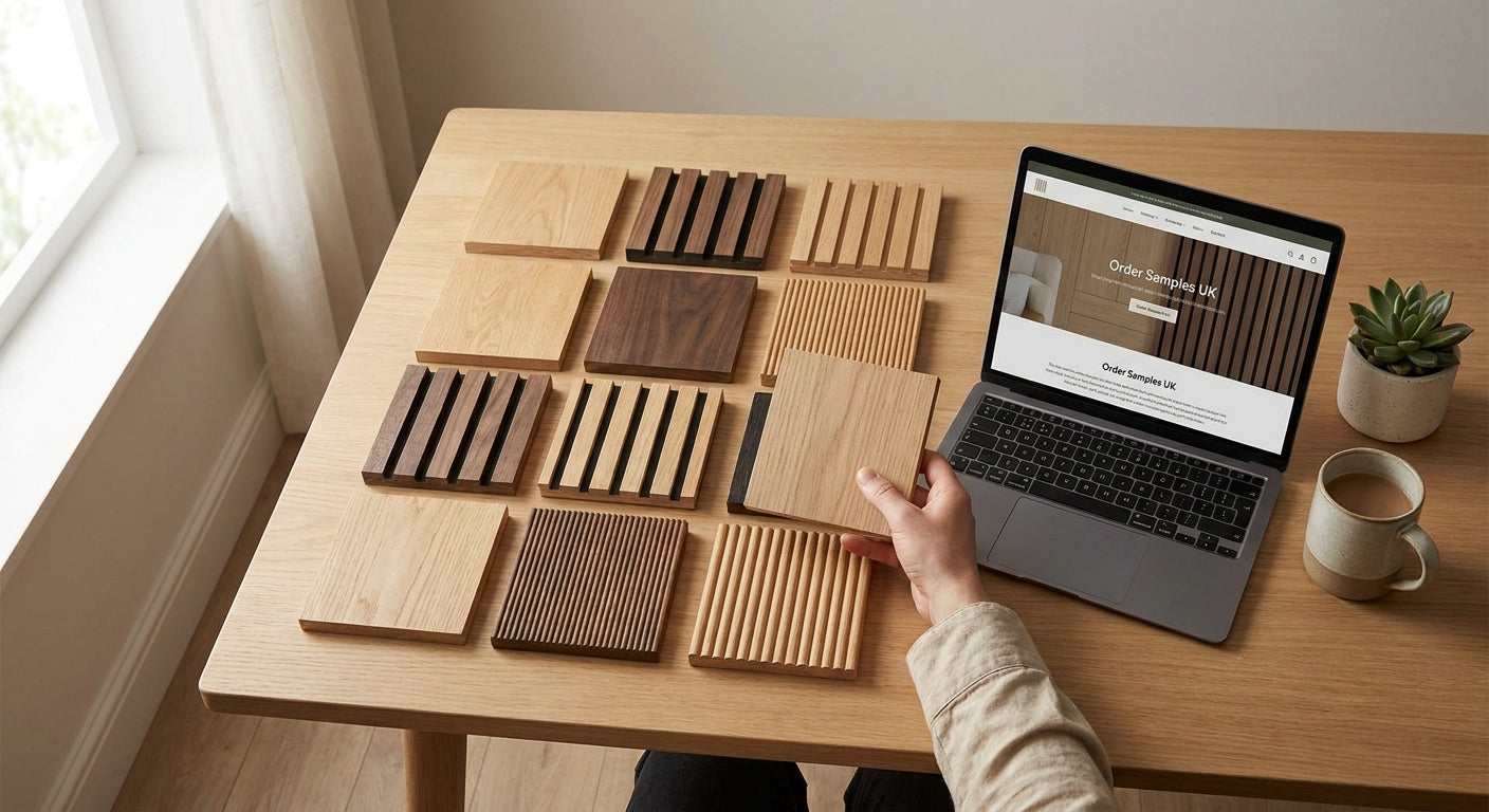 Wooden wall panel samples: how to order before you buy