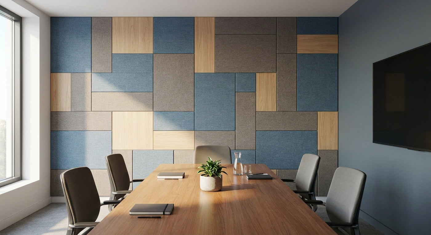 Acoustic wall panels for meeting room walls