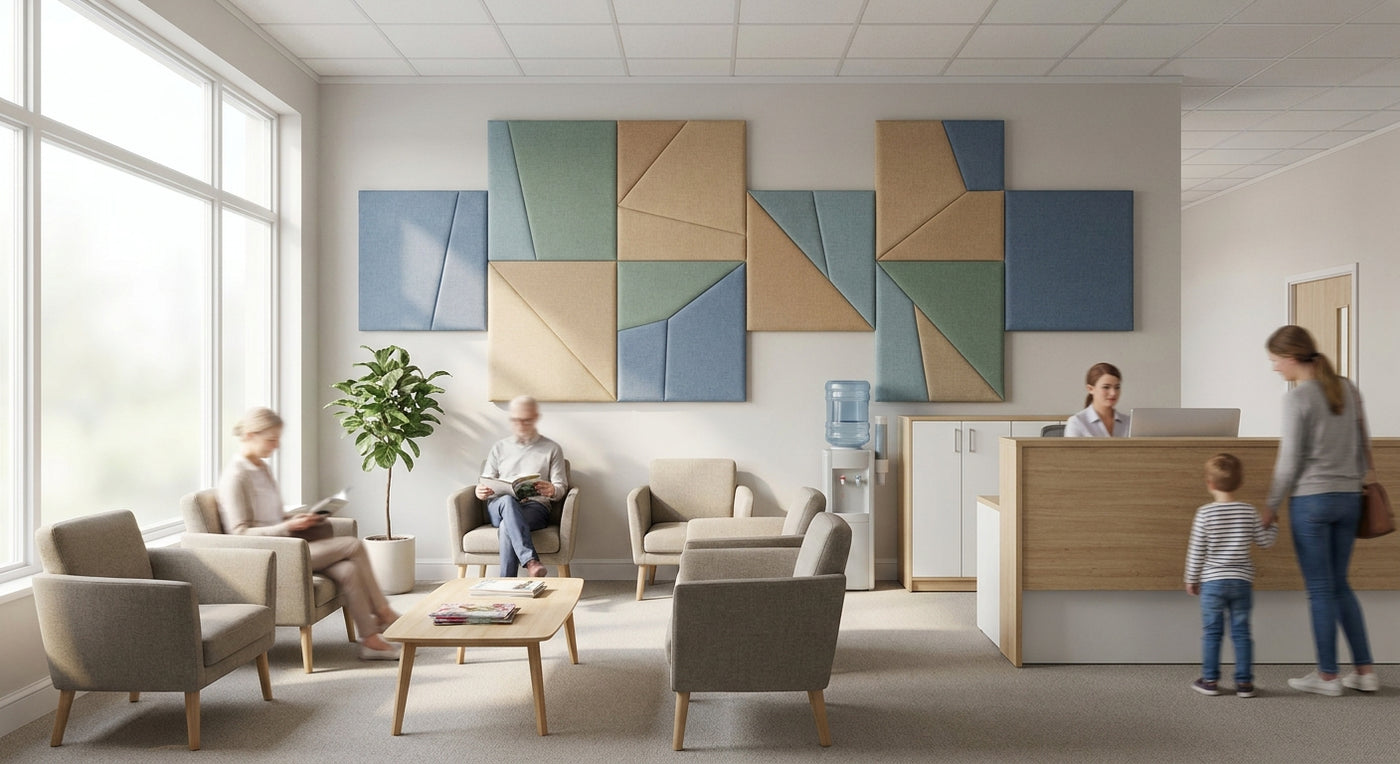 Acoustic panels for GP surgery waiting rooms