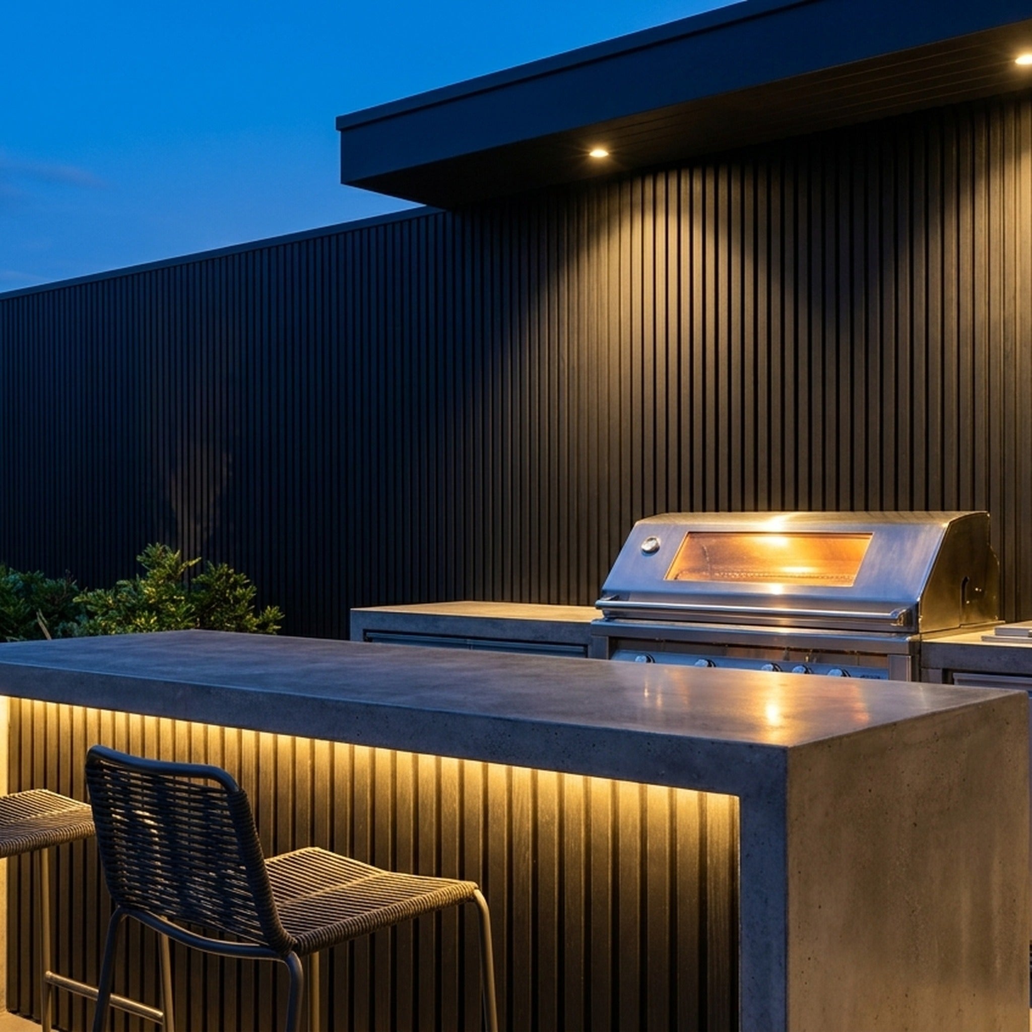 Exterior Wall Cladding Panel Black 290CM | Garden | 3D Wood Grain
