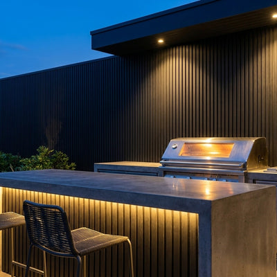 Exterior Wall Cladding Panel Black 290CM | Garden | 3D Wood Grain