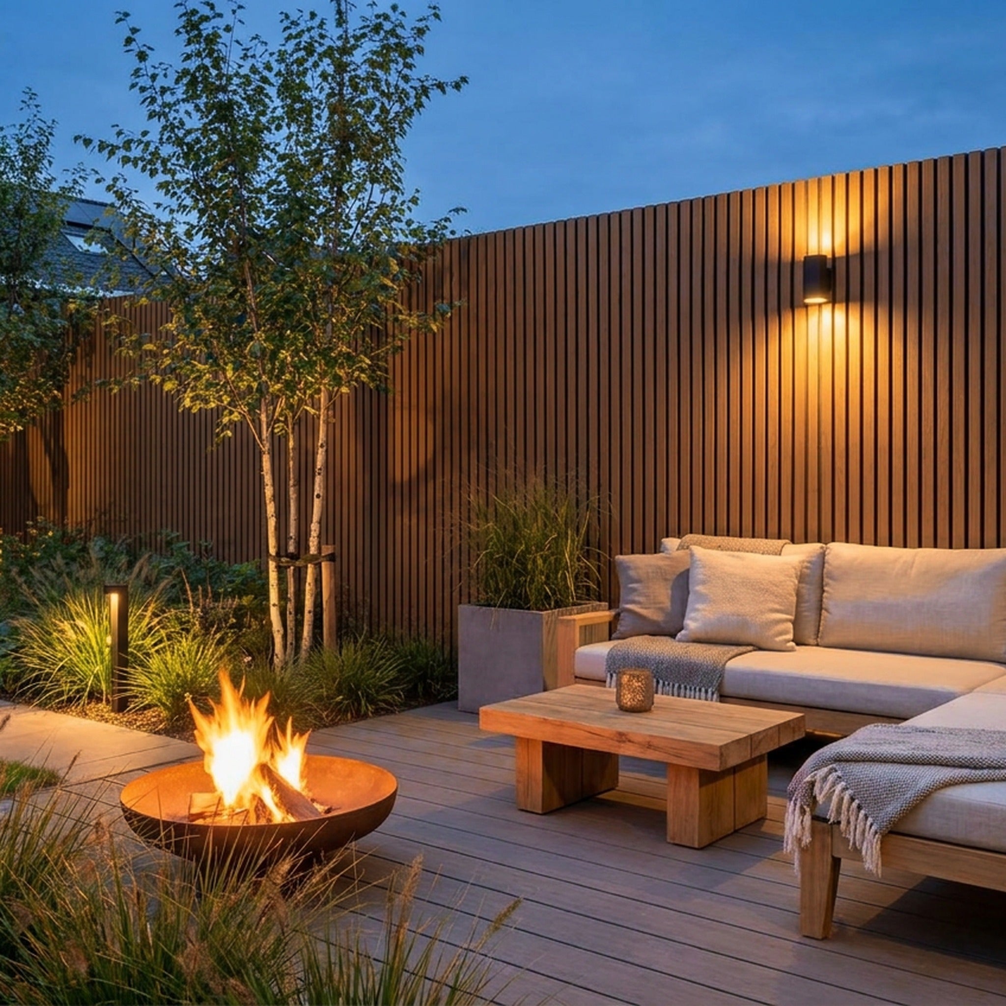 Exterior Wall Cladding Panel Oak 290CM | Garden | 3D Wood Grain