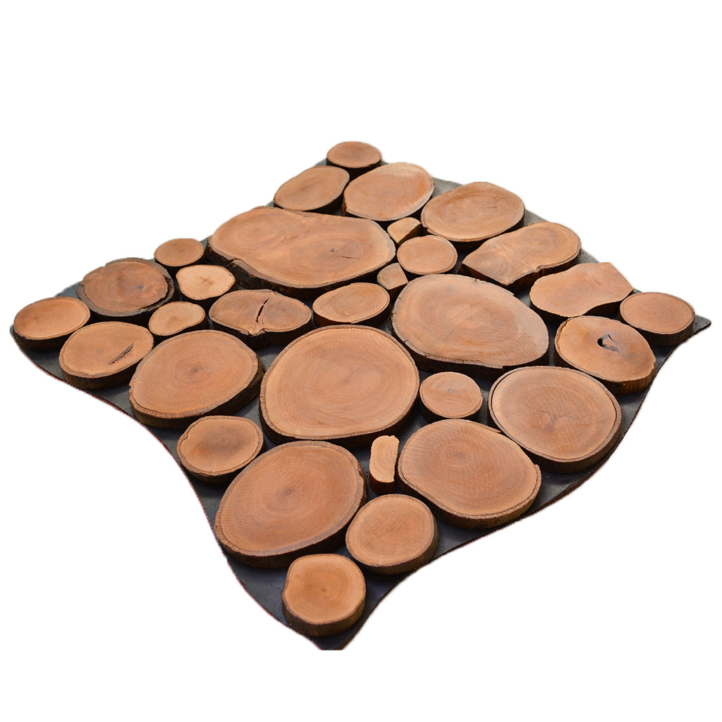 Lychee 3D Wood Wall Panel | 30×30 cm | Real Wood