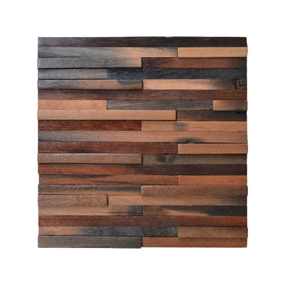 Compact Shipwood 3D Wood Wall Panel | 30×30 cm | Real Wood