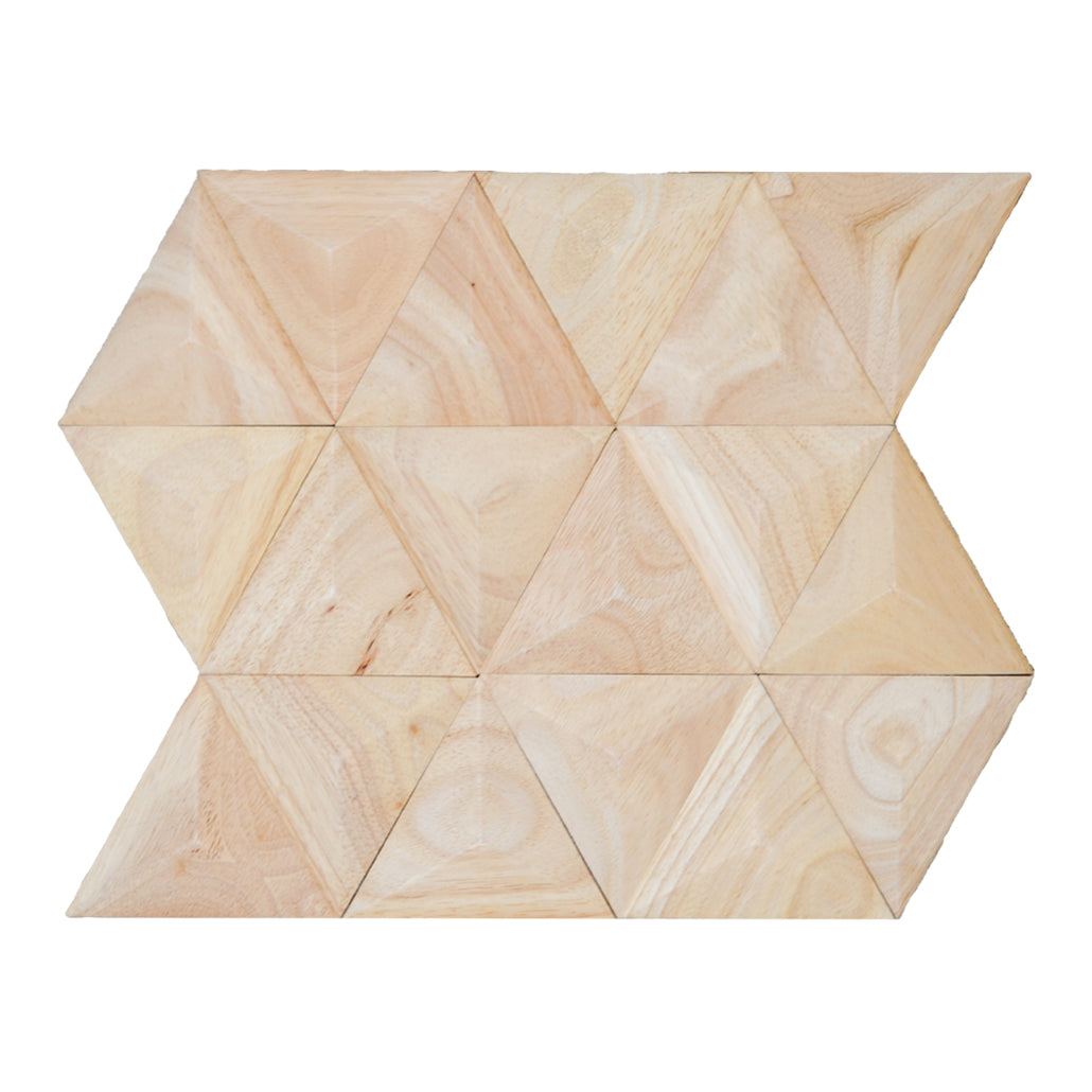Spacious Rubber 3D Wood Wall Panel | 30×35 cm | Real Wood