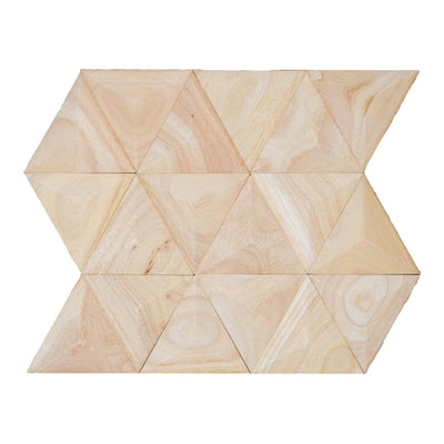 Spacious Rubber 3D Wood Wall Panel | 30×35 cm | Real Wood