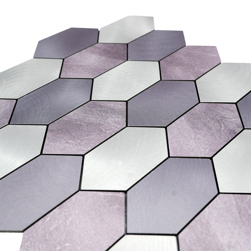Picket Mauve Peel & Stick Splashback | 30×30 cm | Self-Adhesive Mosaic Tile