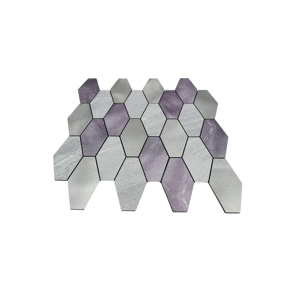Picket Gray Peel & Stick Splashback | 30×30 cm | Self-Adhesive Mosaic Tile