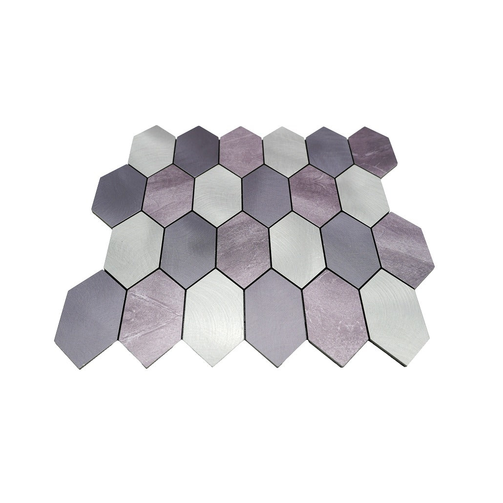Picket Mauve Peel & Stick Splashback | 30×30 cm | Self-Adhesive Mosaic Tile