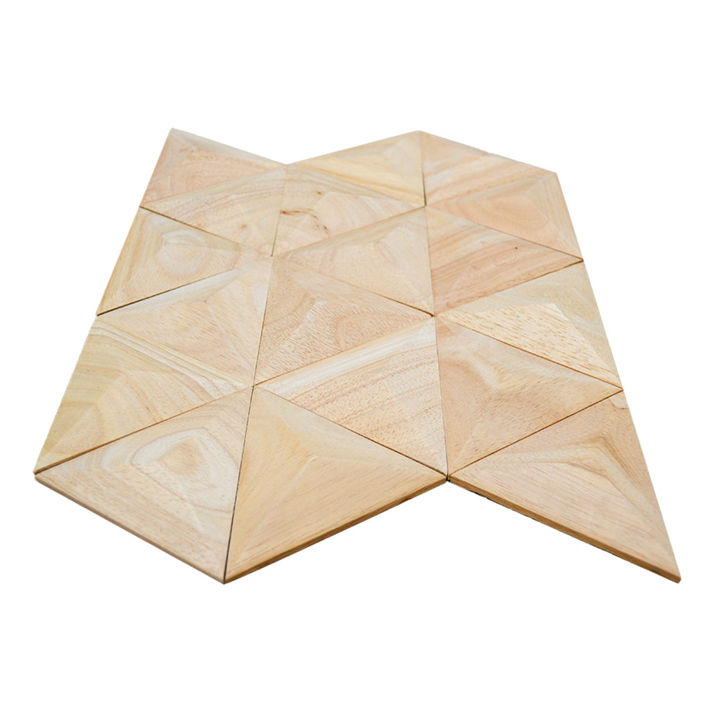 Spacious Rubber 3D Wood Wall Panel | 30×35 cm | Real Wood