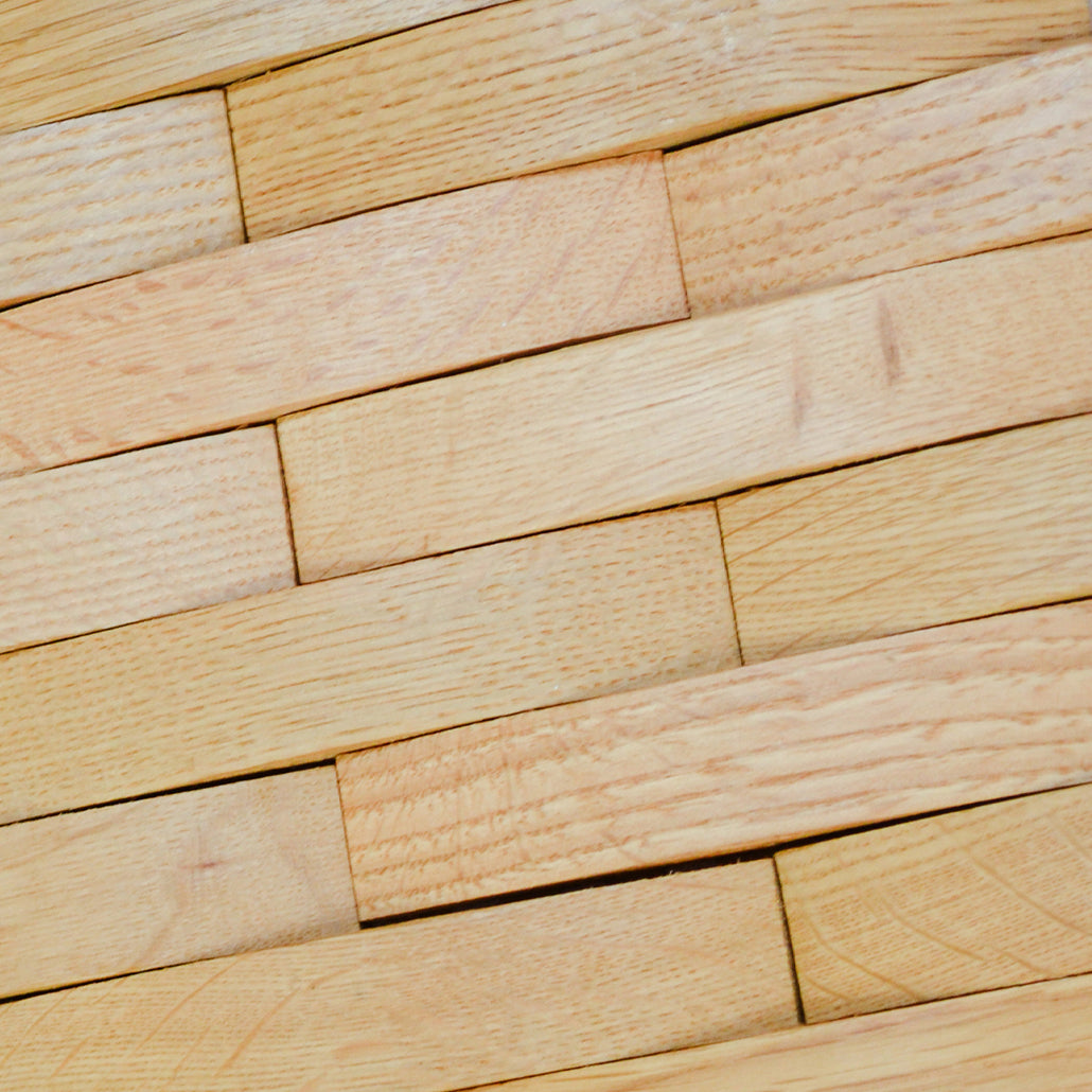White Oak 3D Wood Wall Panel | 30×30 cm | Real Wood