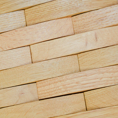 White Oak 3D Wood Wall Panel | 30×30 cm | Real Wood