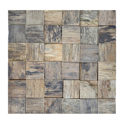 Marine 3D Wood Wall Panel | 30×30 cm | Real Wood