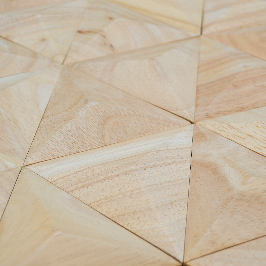 Spacious Rubber 3D Wood Wall Panel | 30×35 cm | Real Wood