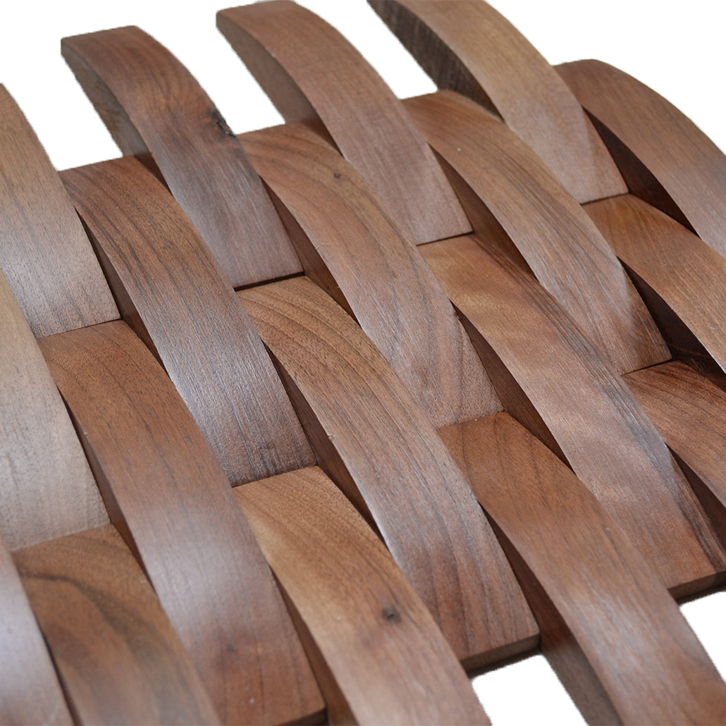 Deep Dusk Walnut 3D Wood Wall Panel | 30×30 cm | Real Wood